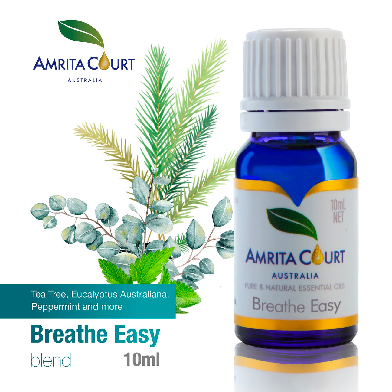 Amrita Court Pure and Essential Oils Breathe Easy 10ml