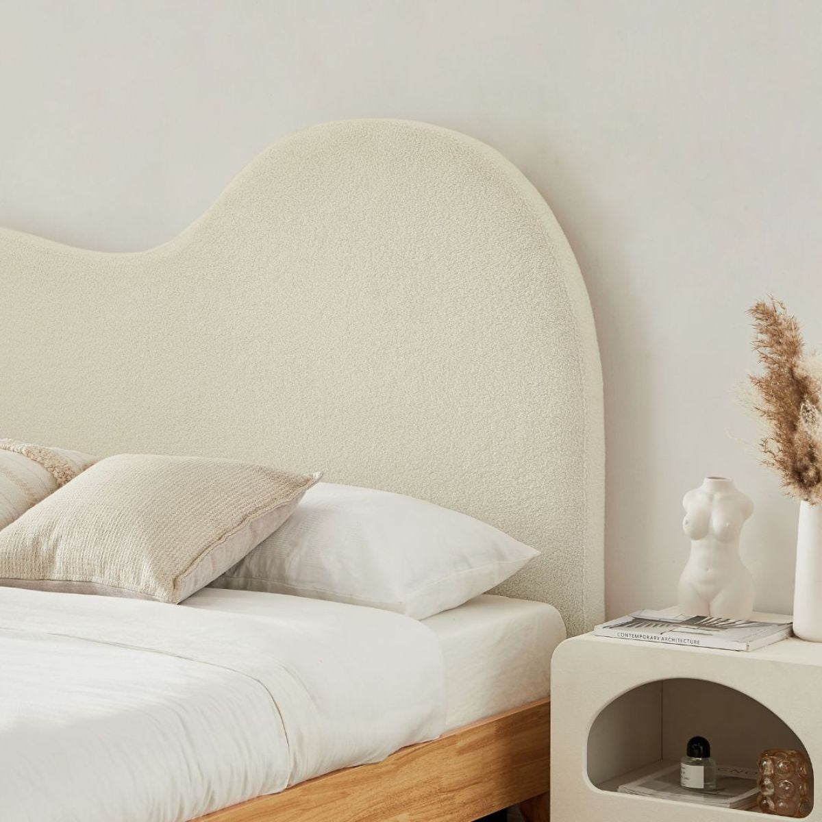 Dome White Headboard Double