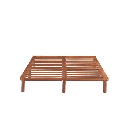 Bondi Wooden Pinewood Bed Base in Walnut - King Single