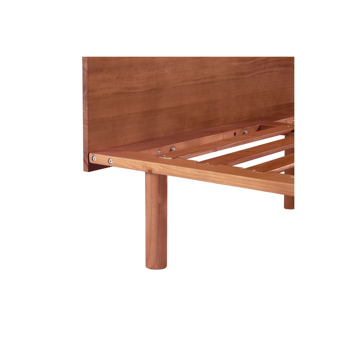 Bondi Solid Pinewood Bed Frame in Walnut - Double