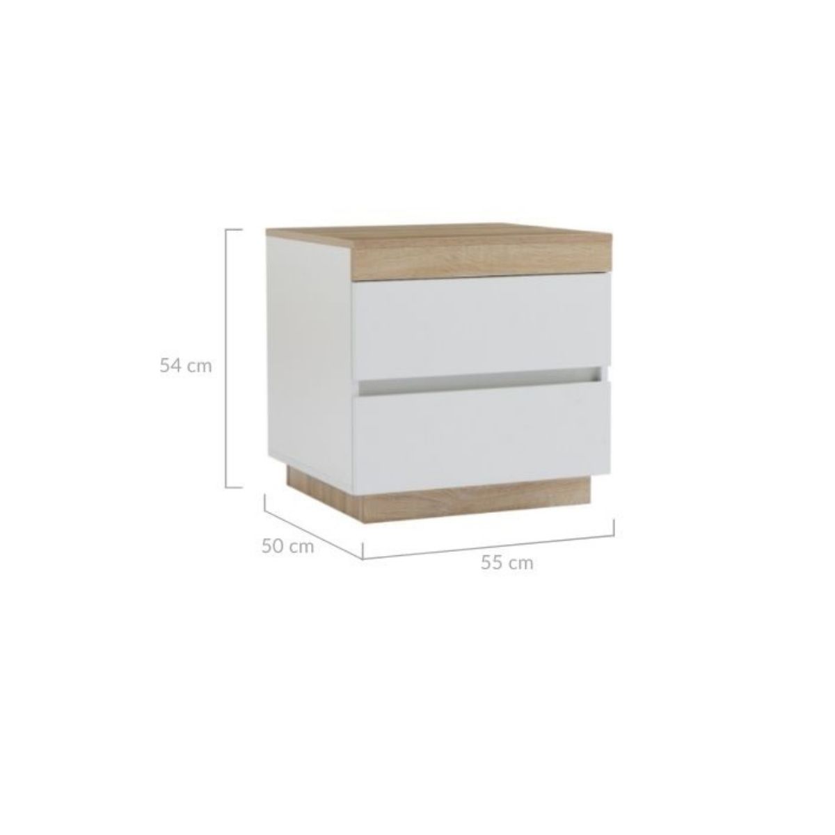 Ashley Coastal White Wooden Bedside Table