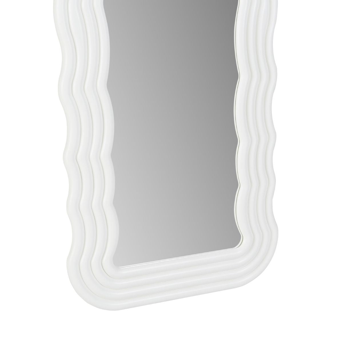 Kamila White Wavy-shaped Mirror