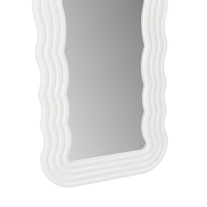 Kamila White Wavy-shaped Mirror