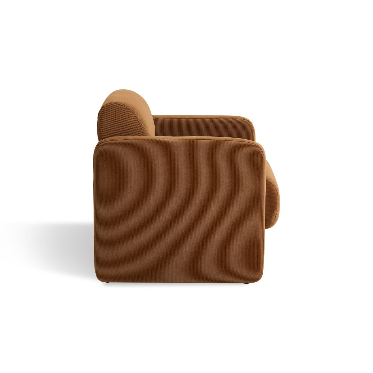 Lilah Modern Boucle Fabric Armchair - Burnt Orange