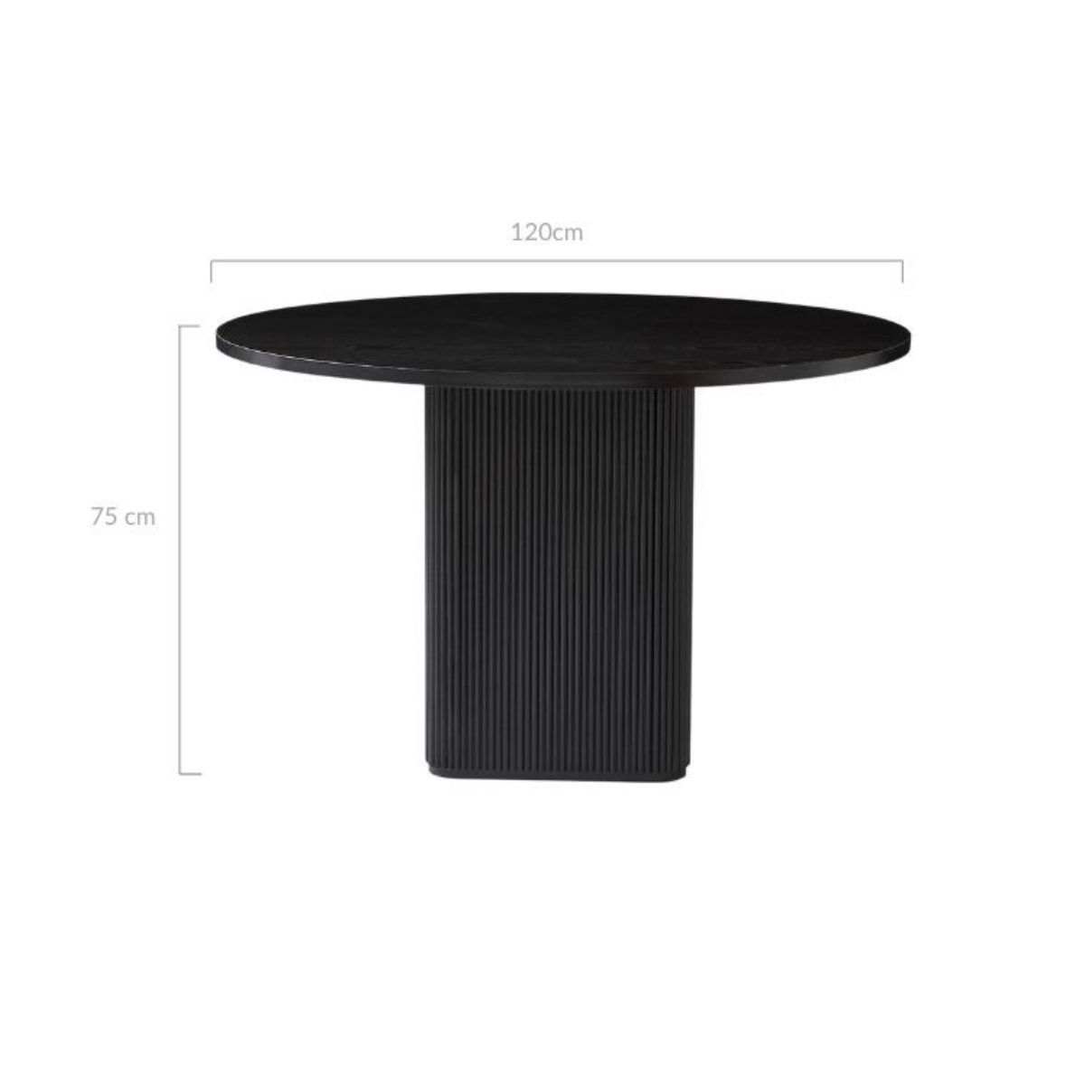 Tate 4 Seater Black Column Dining Table