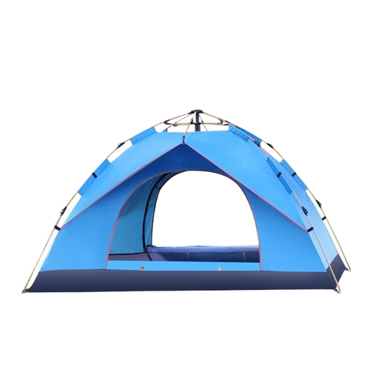 Blue four-sided, 2-in-1 tent. Large size: 240 * 240 * 155 cm.