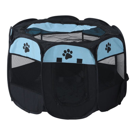 Portable Pet Playpen with Oxford Cloth, Foldable Octagon Dog & Cat Tent, Indoor & Outdoor Use  size 74*74*43cm