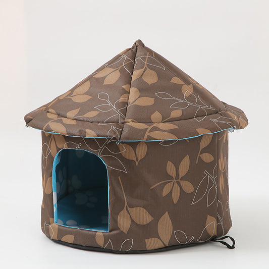 Outdoor Waterproof Cat House - Insulated, Weatherproof, Warm Shelter for Cats, Ideal for Winter Protection, Size: M 40*41cm