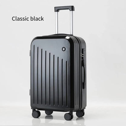 Smart Carry-On Luggage with Cup Holder & USB Charging Port - Black Color Spinner Suitcase for Travel Convenience  20 inch