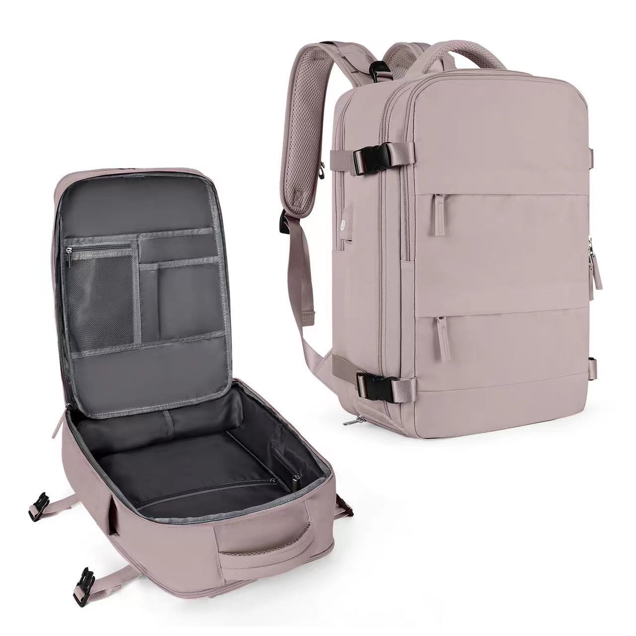 Multi-Compartment Travel Backpack with Shoe Storage and Wet-Dry Separation (lotus pink)31cm(L)*17cm(W)*42cm(H)