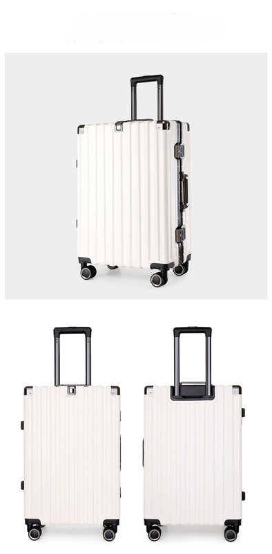 Aluminum Alloy Hard-Shell Suitcase with TSA Lock -20" Spinner Luggage in White