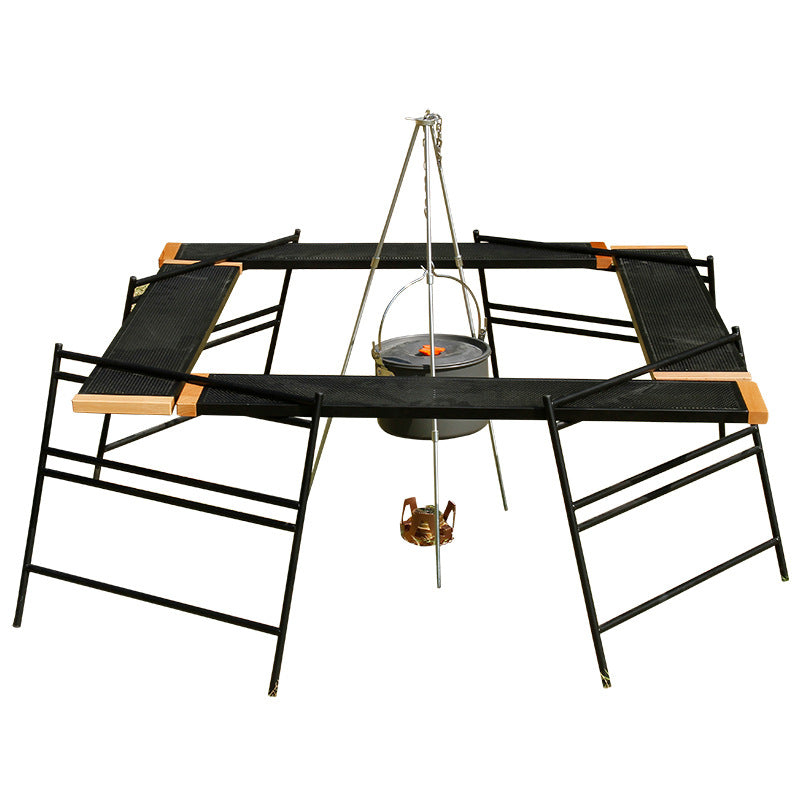 Camping table barbecue rack 104*104*45cm