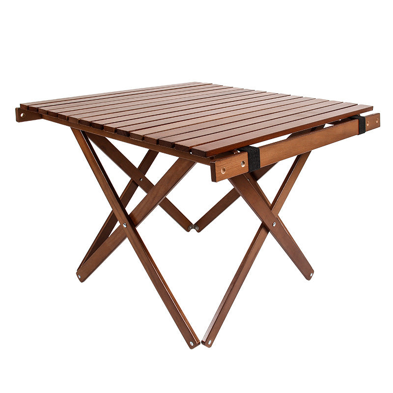 Outdoor adjustable Double table - Log coloured