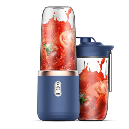 Portable High-Speed Blender with USB Rechargeable Battery - 2-in-1 Bottle and Cup Design, Compact and Powerful