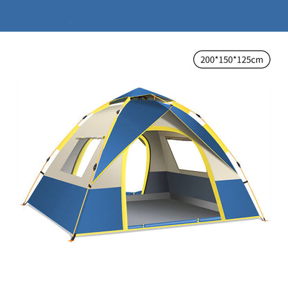 Blue 2 Person Lightweight Camping Tent (200*150*125cm) | UV Protection Silver Coated, Dual Doors & Windows