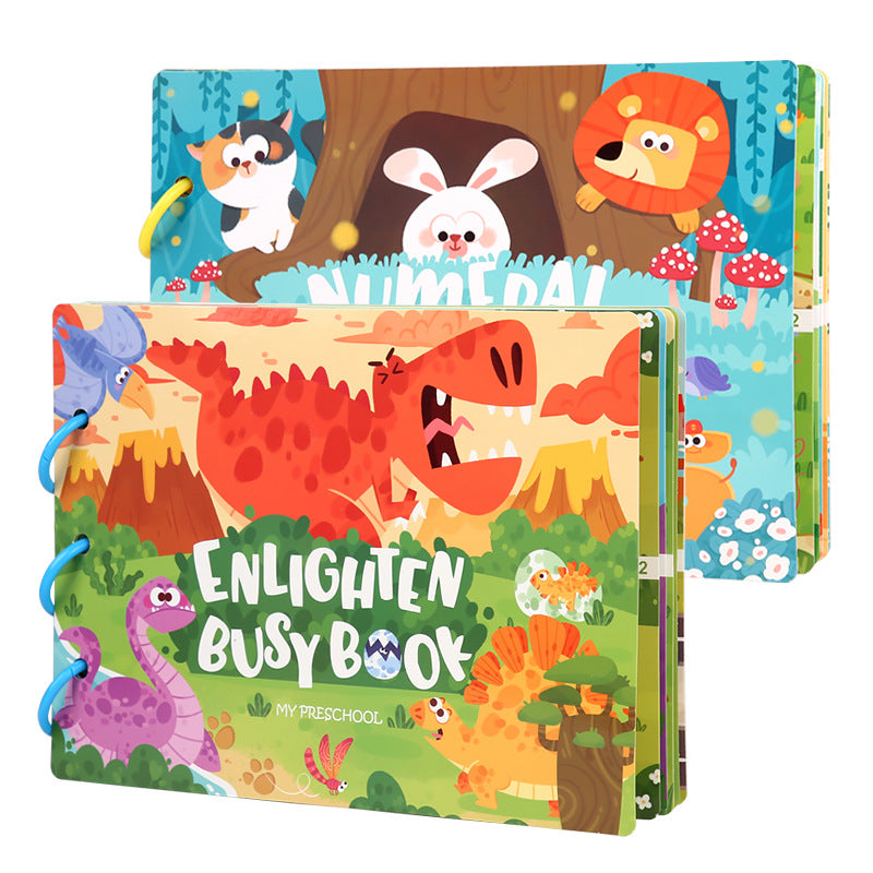 Enlightenment Busy Book Set - Educational Preschool Activity Books for Learning and Fun (2-piece set)