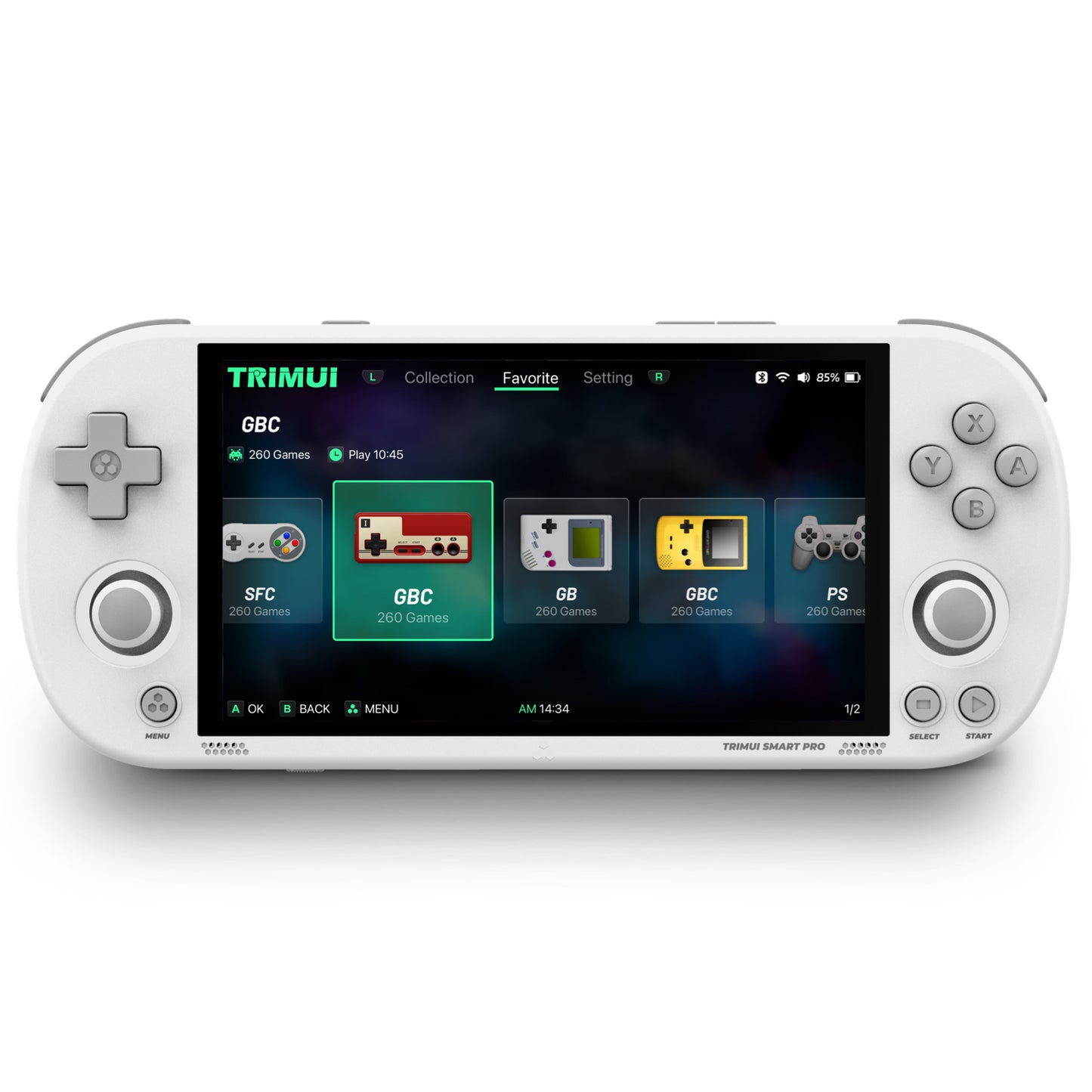 64G White AMPOWN TRIMUI SMART PRO Portable Gaming Console - Retro PS1 & Arcade Handheld PSP Gaming Device