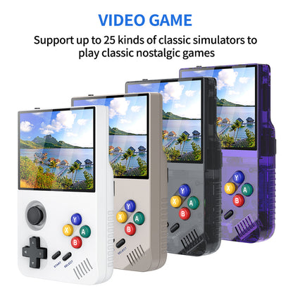 64G Black MPOWN M19 Handheld Gaming Console - Retro Arcade & PSP Emulator, 3.5-Inch HD Screen, TV Connectivity, Portable 3D Gaming Device