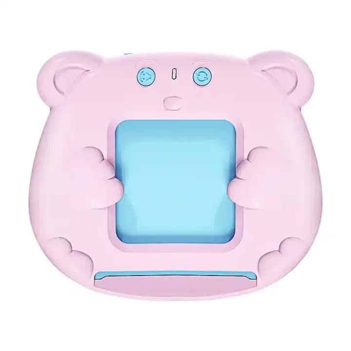 Pink Bear-Shaped Early Education Card Reader - Interactive Learning Toy with 510 Flashcards for Kids