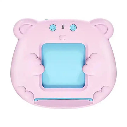 Pink Bear-Shaped Early Education Card Reader - Interactive Learning Toy with 510 Flashcards for Kids