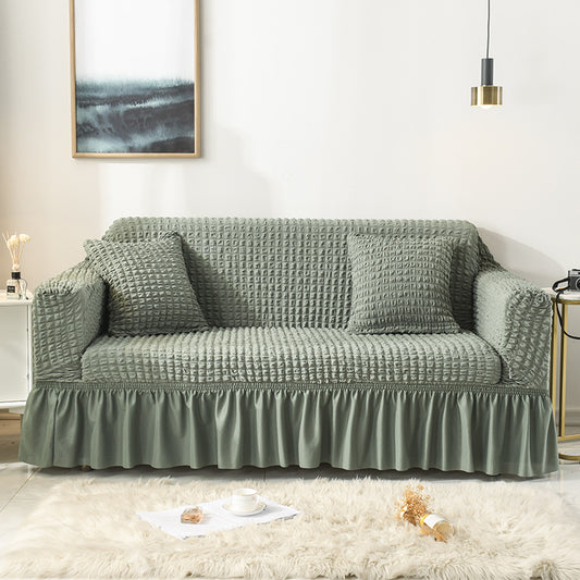 Elastic sofa cover-green (305-360cm)