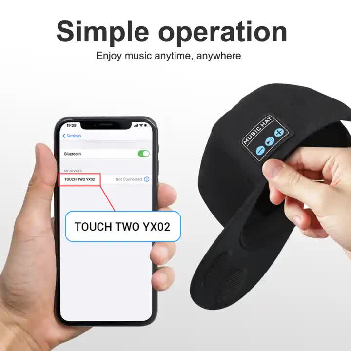 Navy blue Wireless Speaker Hat - Bluetooth 5.4 Baseball Cap with Dual Speakers for Outdoor Sports and Music, Hands-Free Audio Experience