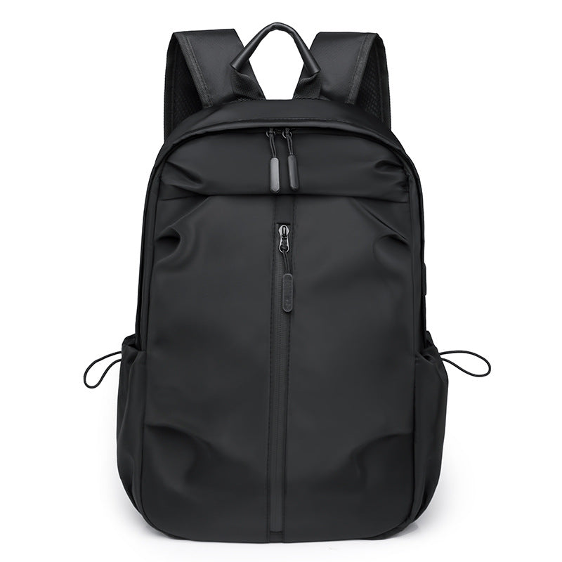 Black Casual Korean Style Backpack – Versatile Laptop Bag for Students, Business, and Travel – Fashionable and Practical