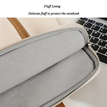 Grey Simple & Stylish Laptop Bag – Elegant Notebook Carrier for Students, Professionals, and Gift Purposes