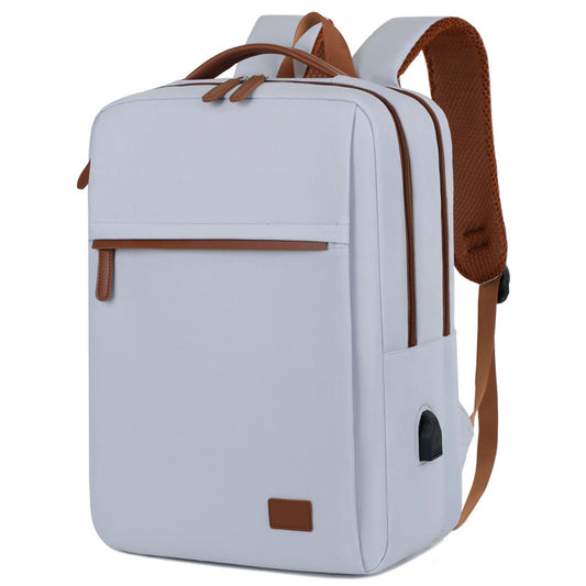 Light Blue Waterproof Business Backpack - 31L Capacity, Stylish and Versatile