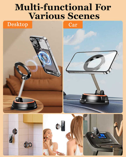 360 Degree Rotating Magnetic Phone Holder - Strong Suction and Stable Design