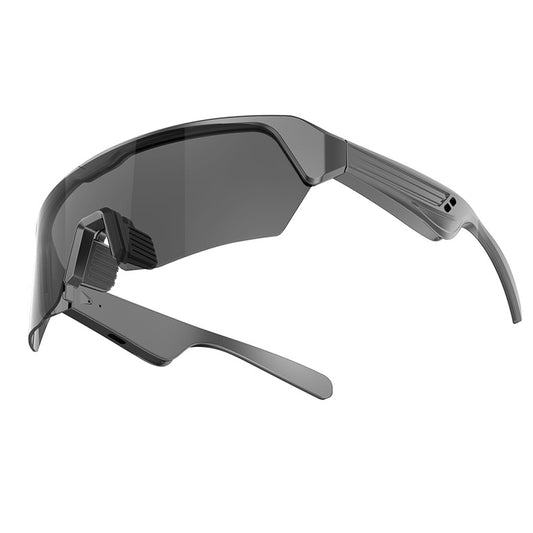 Black Cycling Sports Bluetooth Glasses with UV Protection and Fast Charging - Wireless Audio and Enhanced Visibility