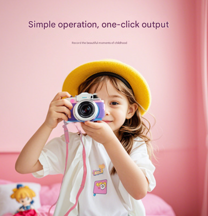 Blue Astronaut Motifs Cute Kids Digital Camera - Cat-Themed HD Camera with 32GB Memory Card