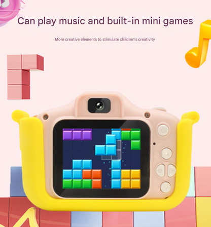 Blue Astronaut Motifs Cute Kids Digital Camera - Cat-Themed HD Camera with 32GB Memory Card