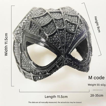 Size M Black DIY 3D Printed Spider-Man Cat Mask - Mini Decorative Half-Face Mask for Pets