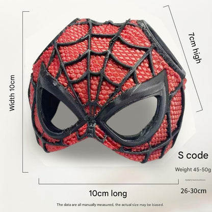 Size S Black And Red Stitching DIY 3D Printed Spider-Man Cat Mask - Mini Decorative Half-Face Mask for Pets