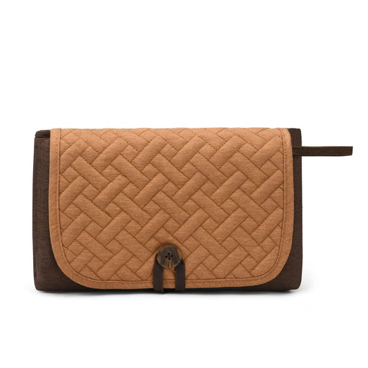 Brown Portable Baby Changing Mat - Waterproof, Foldable, Compact Diaper Pad for Travel & Everyday Use