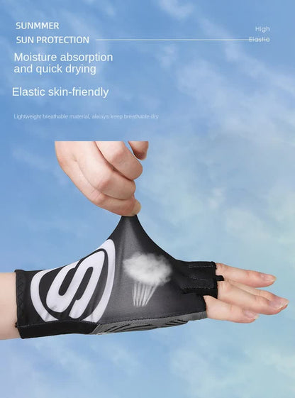 Size M Black Breathable Half-Finger Cycling Gloves - Anti-Slip, Shockproof, and Durable for Men & Women