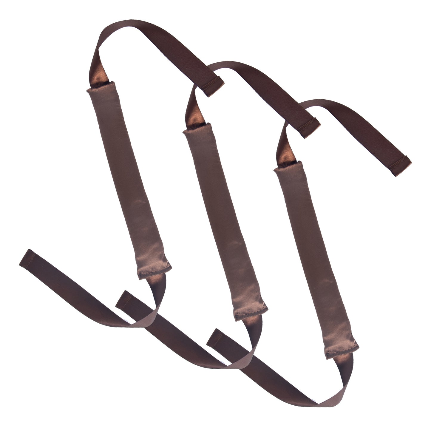 3 Sticks Brown No-Heat Hair Curling Ribbon Kit - Silk Ribbon Curling Wand for Sleep-in Styling