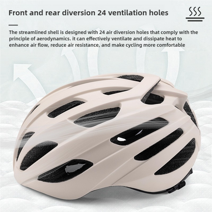 Off White Summer Cycling Helmet for Men and Women - Lightweight, Breathable Road Bike Helmet with Ventilation and Safety Features