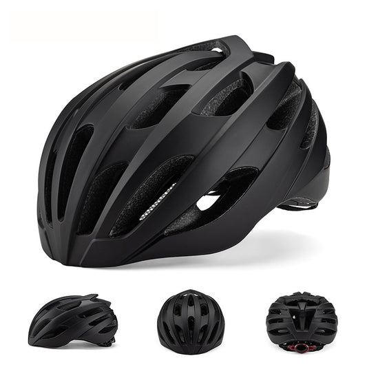 Black Summer Cycling Helmet for Men and Women - Lightweight, Breathable Road Bike Helmet with Ventilation and Safety Features