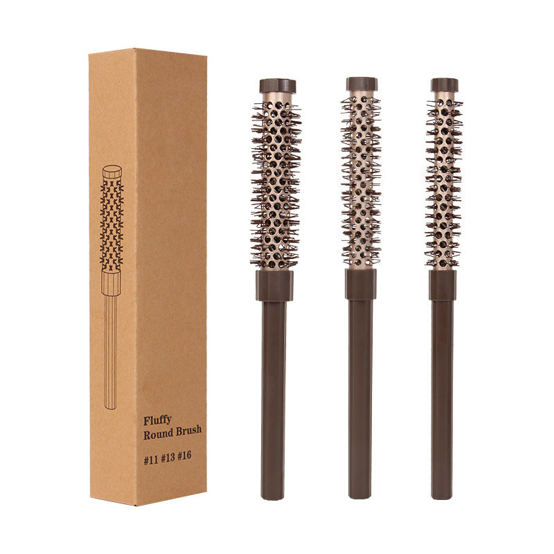 Fluffy Round Hair Brush Set #11 #13 #16 - Volumizing Ceramic Styling Tools for Salon-Perfect Blowouts