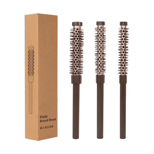 Fluffy Round Hair Brush Set #11 #13 #16 - Volumizing Ceramic Styling Tools for Salon-Perfect Blowouts