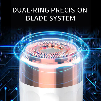 White 2-in-1 Mini Electric Shaver and Hair Removal Device for Women