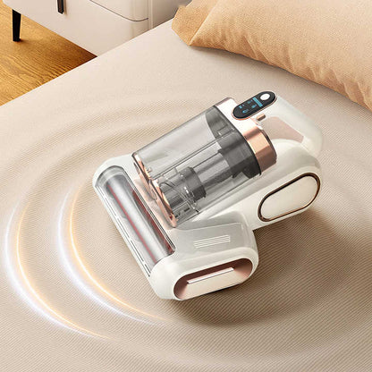 LF-LP018 White Cordless Mite Vacuum Cleaner with LED Display - Powerful 120W Cleaning