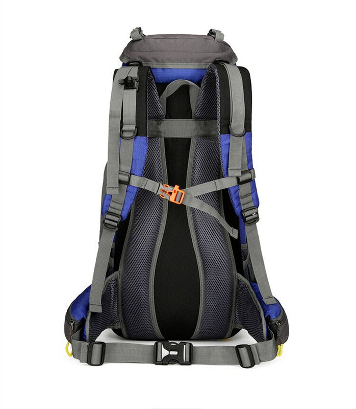 Dark blue 36-55L Outdoor Hiking Backpack - Durable Water Resistant Travel Bag for Trekking, Camping, and Adventure
