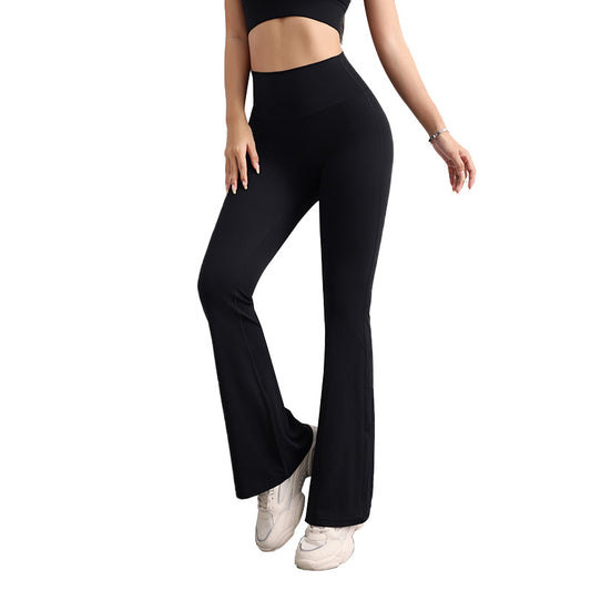 M Black High Waist Flare Yoga Pants - Women's Bootcut Leggings - Peach Lift, Quick Dry, Workout & Fitness Pants