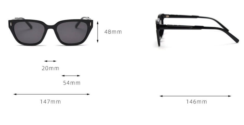 Jelly Tea All Grey Retro Small Frame Sunglasses - Black - UV Protection