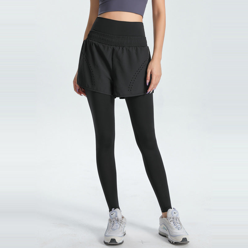 S Black Women's High-Waist Athletic Skort with Built-In Shorts - Breathable Quick-Dry Running Skirt with Phone Pocket