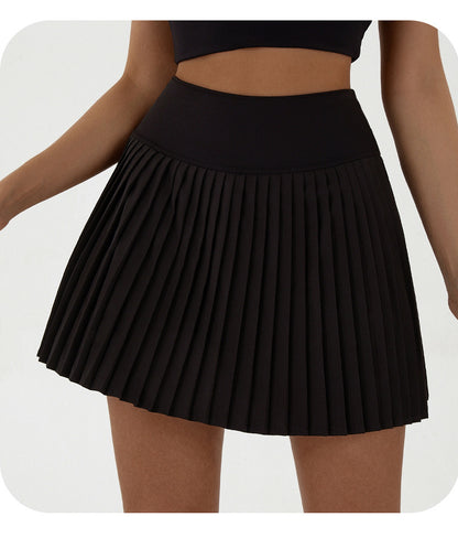 High waist black pleated skirt | built-in shorts to prevent exposure - suitable for yoga, badminton and golf  Size M