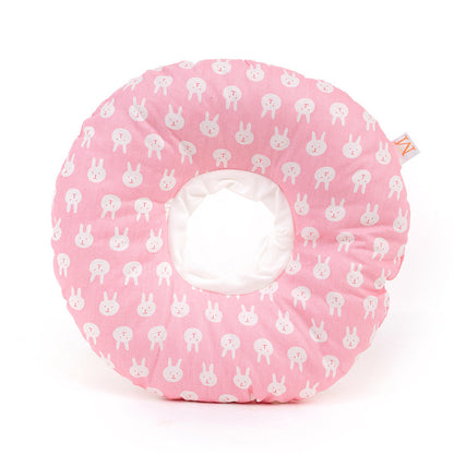 2 pcs Pink Rabbit Soft Pet Recovery Collar - Comfortable Anti-Lick Cone for Cats & Dogs Size XS